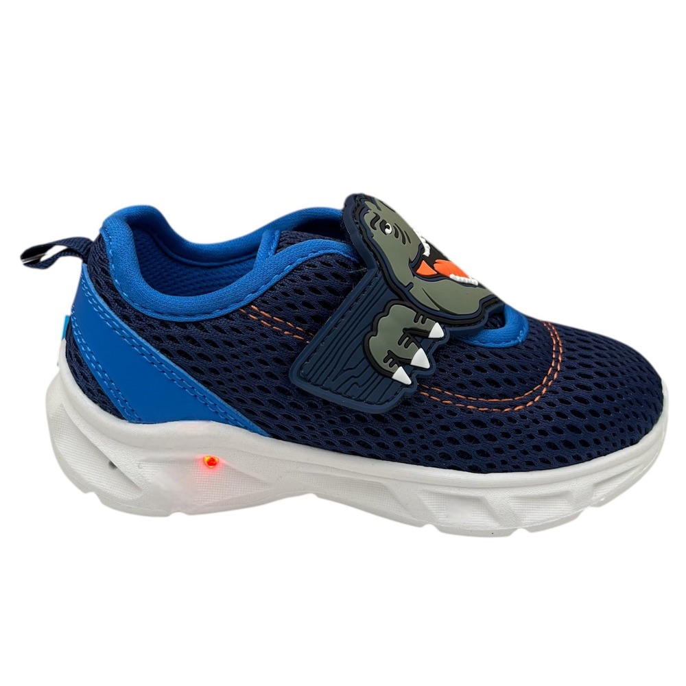 Carter's‎ Toddler Boys T-Rex Slip-On Sneakers Size 9 Navy Blue Light-Up Shoes - Picture 8 of 16